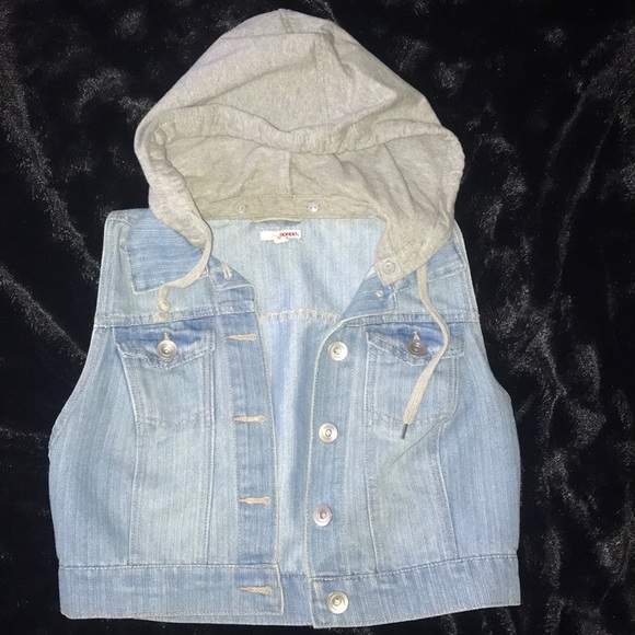 half cut denim jacket